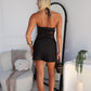 REBECCA LACE MINI DRESS - BLACK