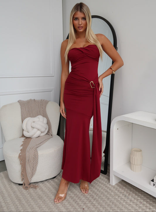 TATUM MAXI DRESS - WINE