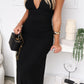 NYREE HALTER MAXI DRESS - BLACK