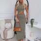 COCO OFF SHOULDER MAXI DRESS - SAGE