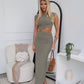 COCO OFF SHOULDER MAXI DRESS - SAGE