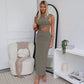 COCO OFF SHOULDER MAXI DRESS - SAGE