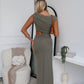 COCO OFF SHOULDER MAXI DRESS - SAGE