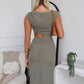 COCO OFF SHOULDER MAXI DRESS - SAGE