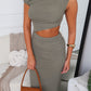 COCO OFF SHOULDER MAXI DRESS - SAGE