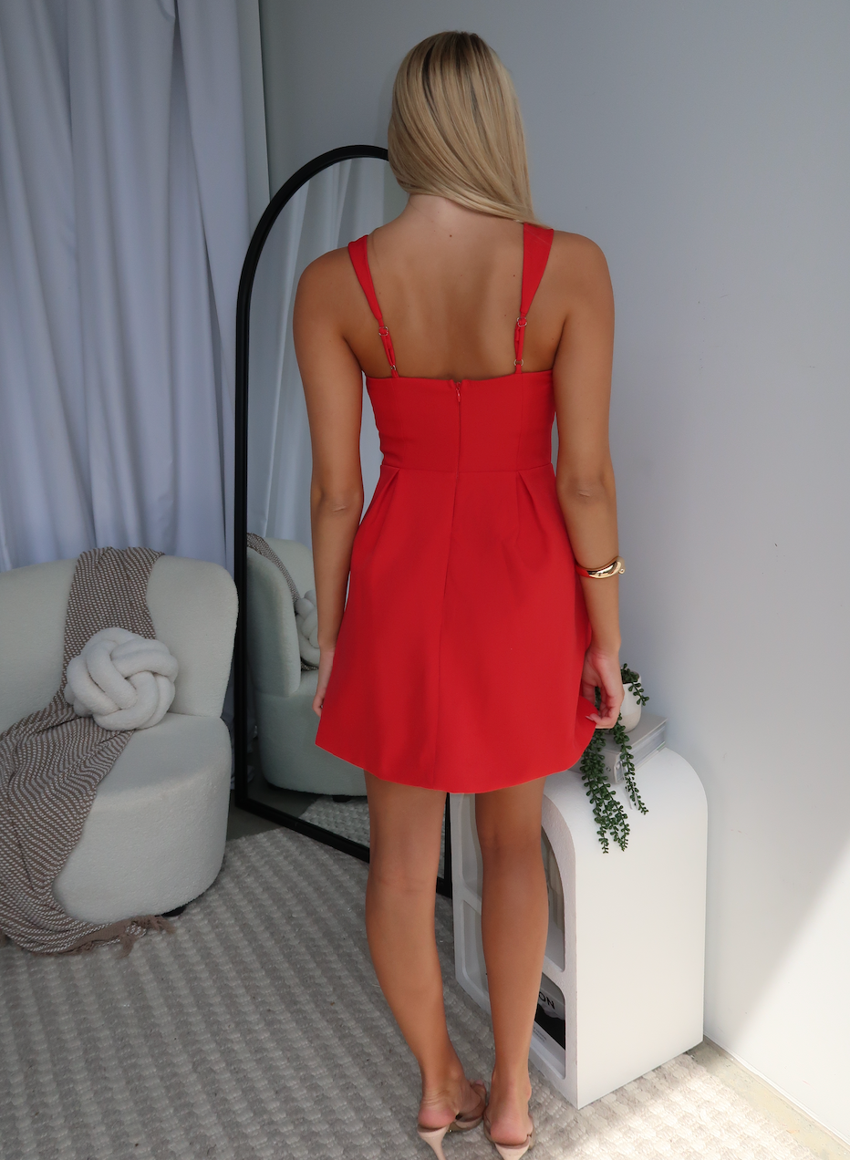 NASAI MINI DRESS - RED