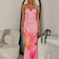 MIKA STRAPLESS MAXI DRESS - FLORAL PINK