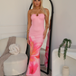 MIKA STRAPLESS MAXI DRESS - FLORAL PINK