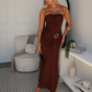 TATUM MAXI DRESS - CHOCOLATE