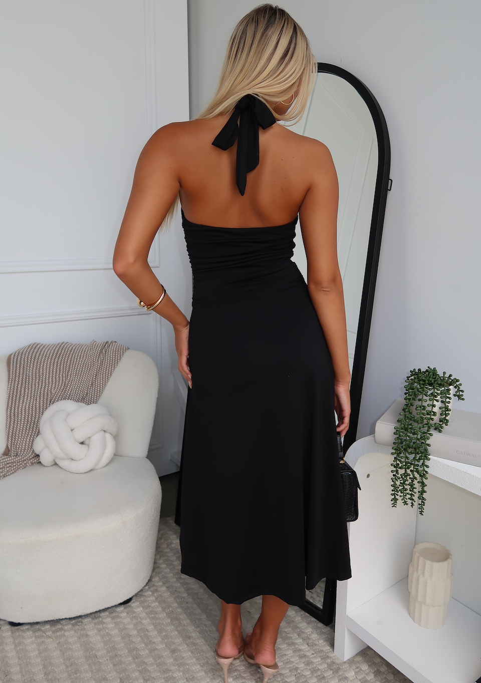 ARIANA MIDI DRESS - BLACK