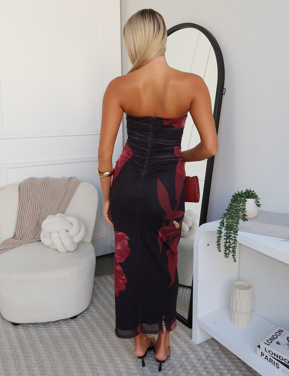 AMARA MAXI DRESS - BLACK FLORAL