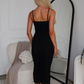 NADIA MIDI DRESS - BLACK