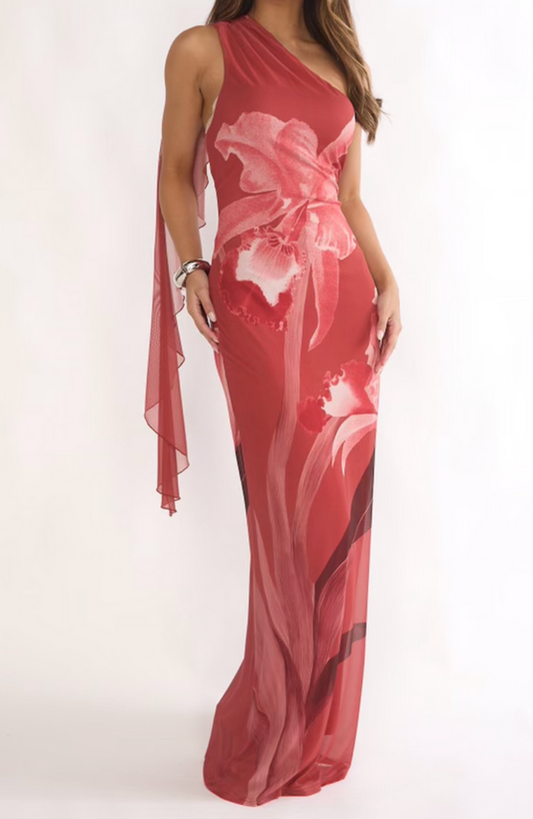 MARLA MAXI DRESS - RED FLORAL