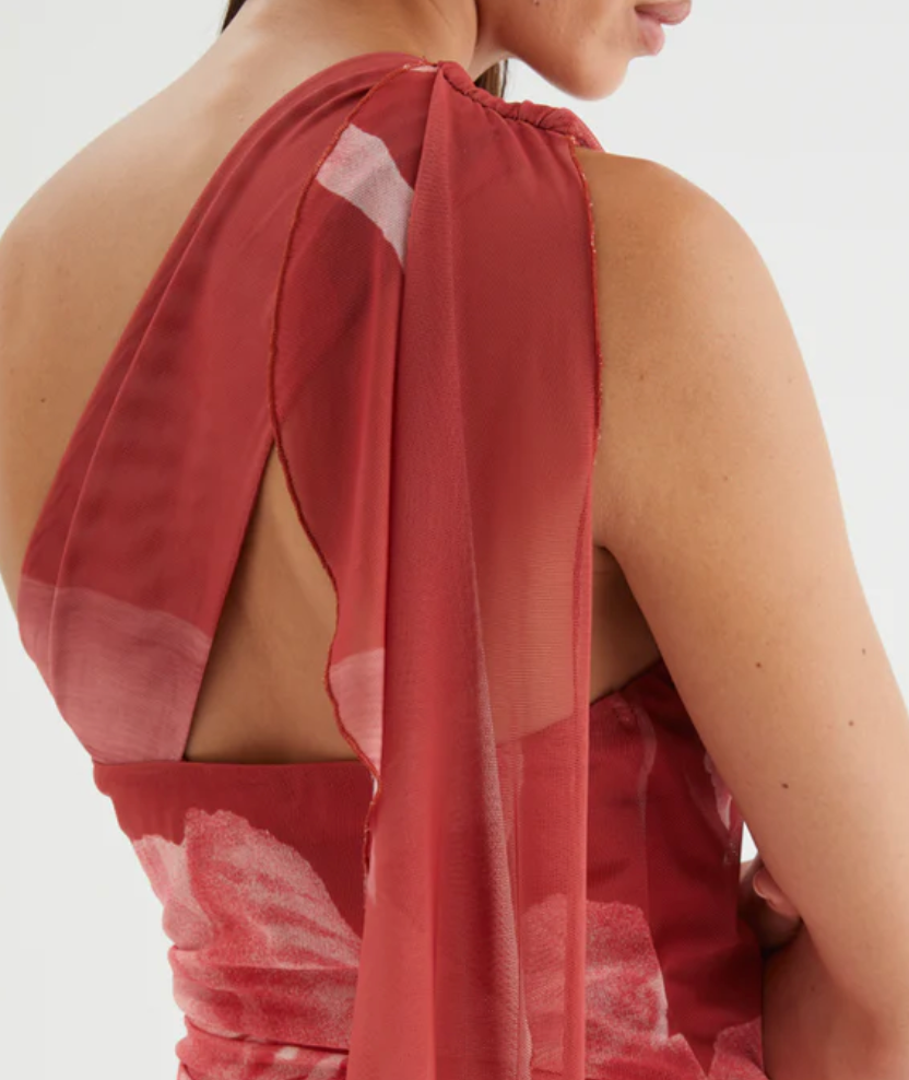 MARLA MAXI DRESS - RED FLORAL