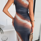 GABRIELLA MAXI DRESS - CHOCOLATE MULTI