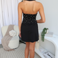POPPY PEARL MINI DRESS - BLACK