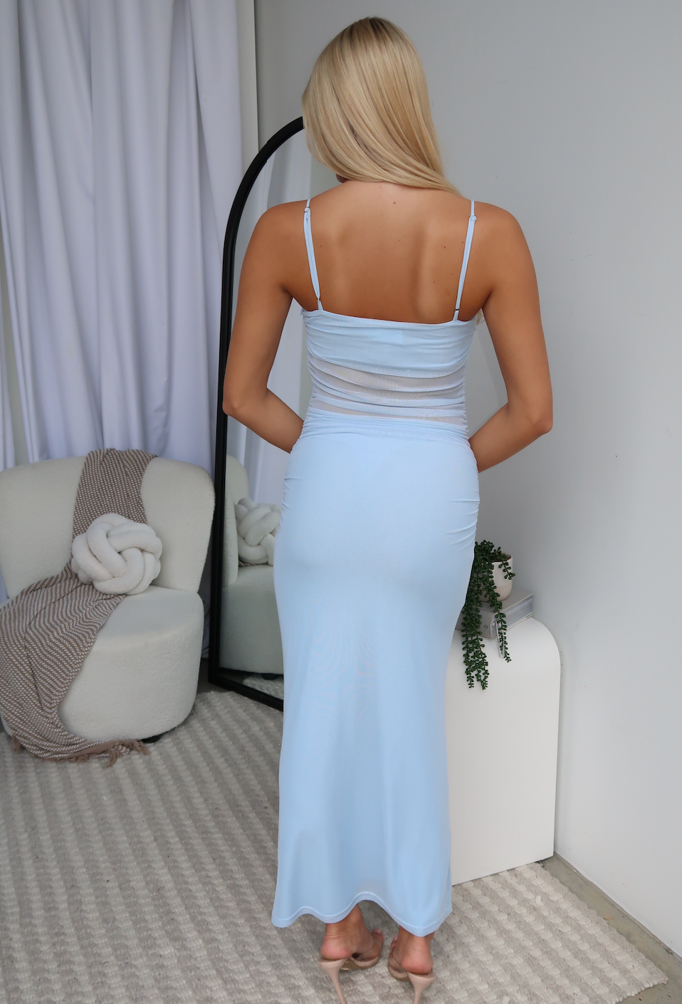 ZARA MAXI DRESS - BABY BLUE