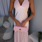 AVANT SATIN MAXI DRESS - BABY PINK