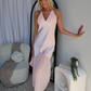 AVANT SATIN MAXI DRESS - BABY PINK