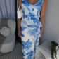 PRIYA DRESS - BLUE PRINT