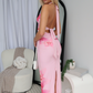 HUDSON MAXI DRESS - FLORAL PINK