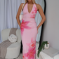 HUDSON MAXI DRESS - FLORAL PINK
