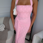 ELSI LACE MAXI DRESS - PINK