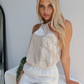 CORRINE TOP - BEIGE PRINT
