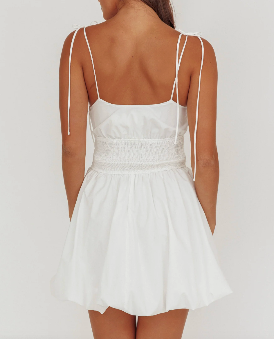 CICONI MINI DRESS - WHITE
