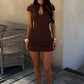 VIENO TOP - CHOCOLATE