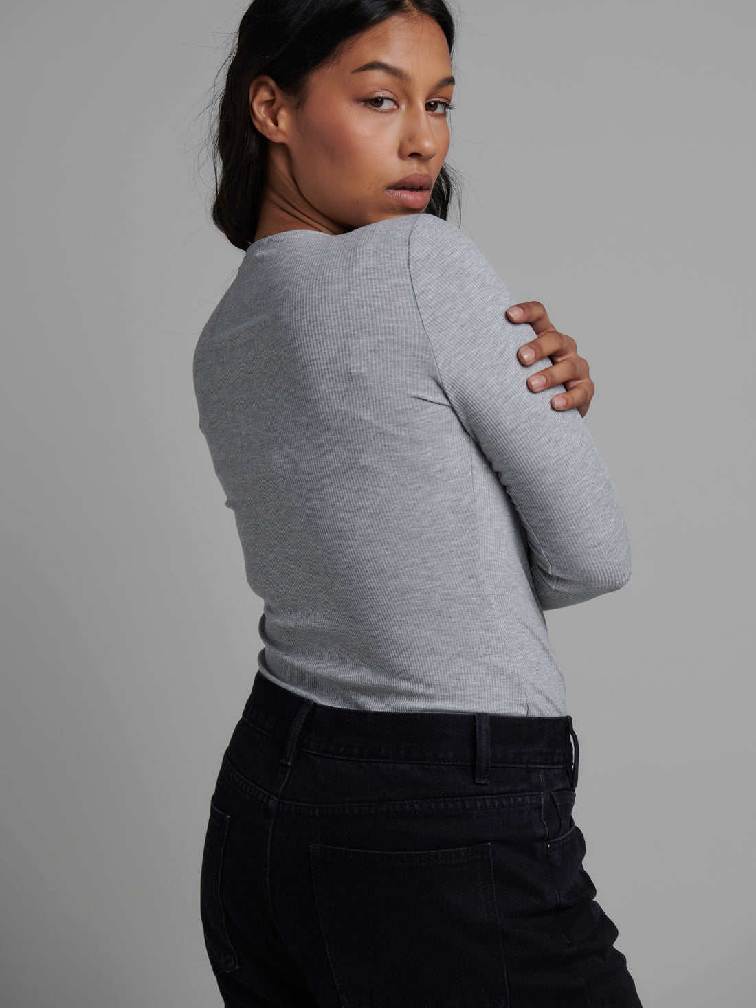 LARA BODYSUIT BY BAYSE BRAND - GREY