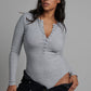 LARA BODYSUIT BY BAYSE BRAND - GREY