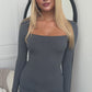 THOMAS MIDI DRESS - CHARCOAL
