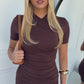 EDEN MINI DRESS - CHOCOLATE