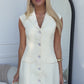 NOELLE MINI DRESS - CREAM