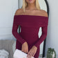 ARIA OFF SHOULDER MAXI - WINE