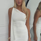 KIKI ONE SHOULDER MAXI - WHITE