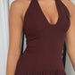 AMBER MIDI DRESS - CHOCOLATE