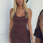TILLY MINI DRESS - CHOCOLATE