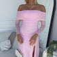 STELLA OFF SHOULDER MAXI - BABY PINK