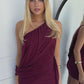SIENNA MINI DRESS - WINE