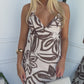 HAVANNAH FLORAL MAXI DRESS -  BEIGE