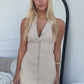 KIKI MINI DRESS - BEIGE