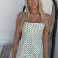 CICI MAXI DRESS - GREEN GINGHAM