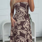 JULIET FLORAL MAXI DRESS - CHOCOLATE