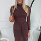 PHOEBE MAXI DRESS - CHOCOLATE