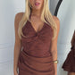 LEAH HALTER MINI - CHOCOLATE