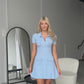 COCO KNIT MINI DRESS - BABY BLUE