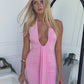 BRYSON HALTER MAXI DRESS - PINK