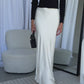 VERA SATIN SKIRT - WHITE